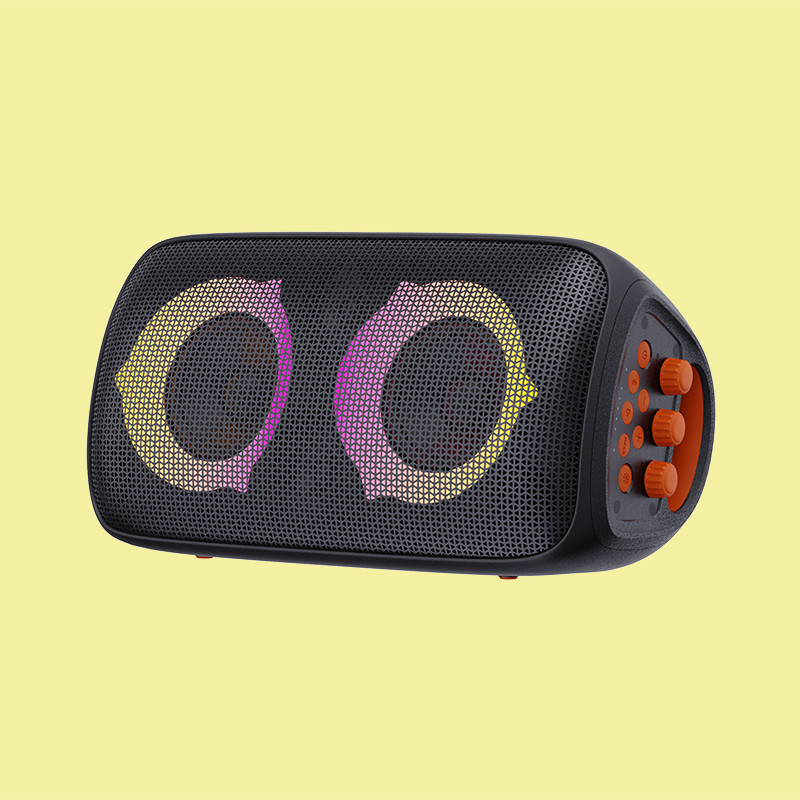 Zwarte Bluetooth V5.3 Buitenpartij luidspreker met batterij 4\u03a9 Impedantie ABS ijzer